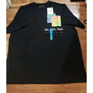 NEW Pull & Bear Vincent Van Gogh Chair The National Gallery T Shirt Black XL